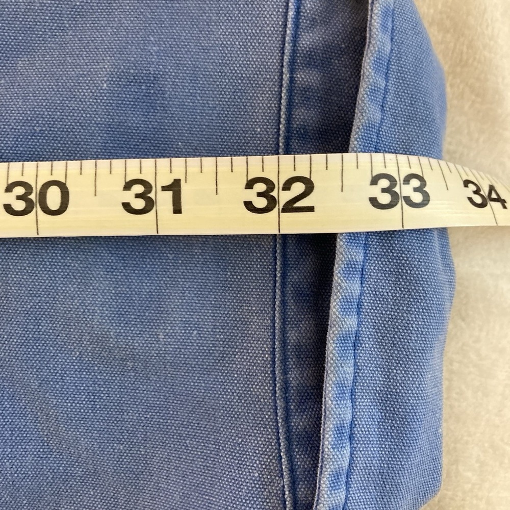 Vtg J Peterman Thick Flannel Button Up Shirt Mens Large Blue 90's 80's - Picture 8 of 8